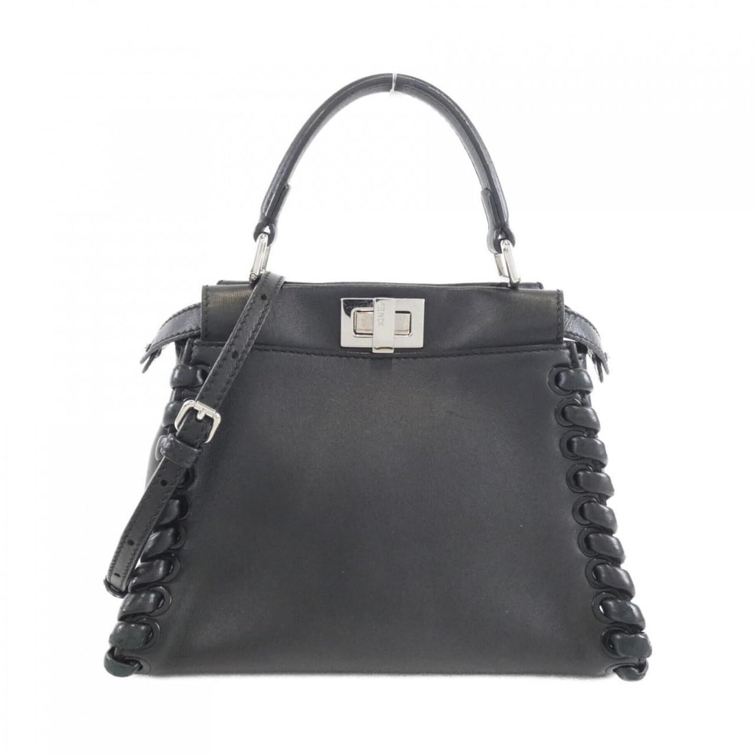 Fendi 8BN244 7G1 handbag: --- Catalog ---Category: SizeSize (HxWxD): 18cm x 24cm x 12cm / 7.08'' x 9.44'' x 4.72''Category: DesignType: HandbagColor: BlackGender: WomenMaterial: Leather Category: GeneralMPN: 8BN244 7G1Brand: