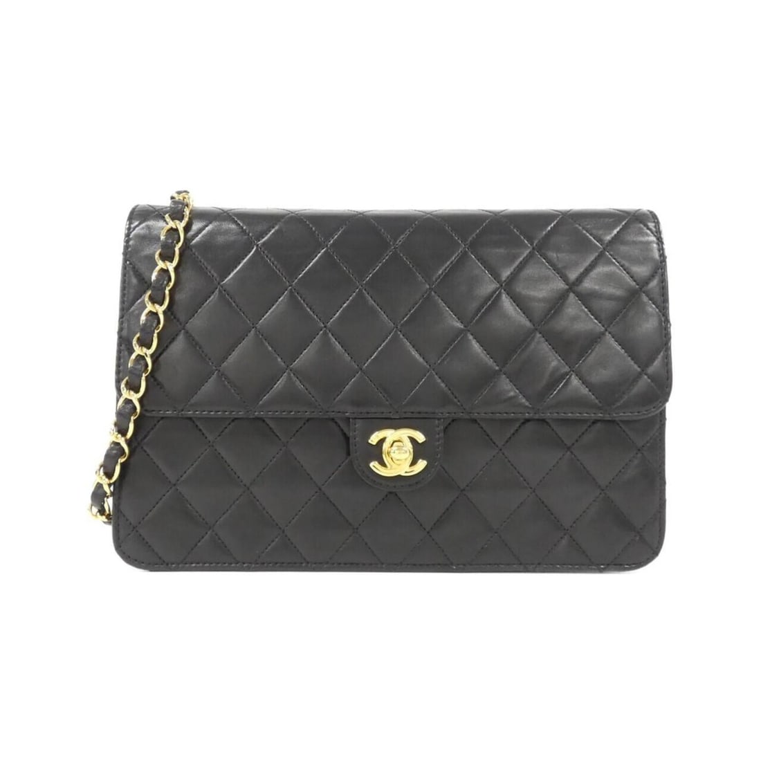Chanel shoulder bag: --- Catalog ---Category: SizeSize (HxWxD): 17.5cm x 25cm x 7cm / 6.88'' x 9.84'' x 2.75''Category: DesignType: Shoulder bagColor: BlackGender: WomenMaterial: Leather Leather/Fur Type: LambskinCategory