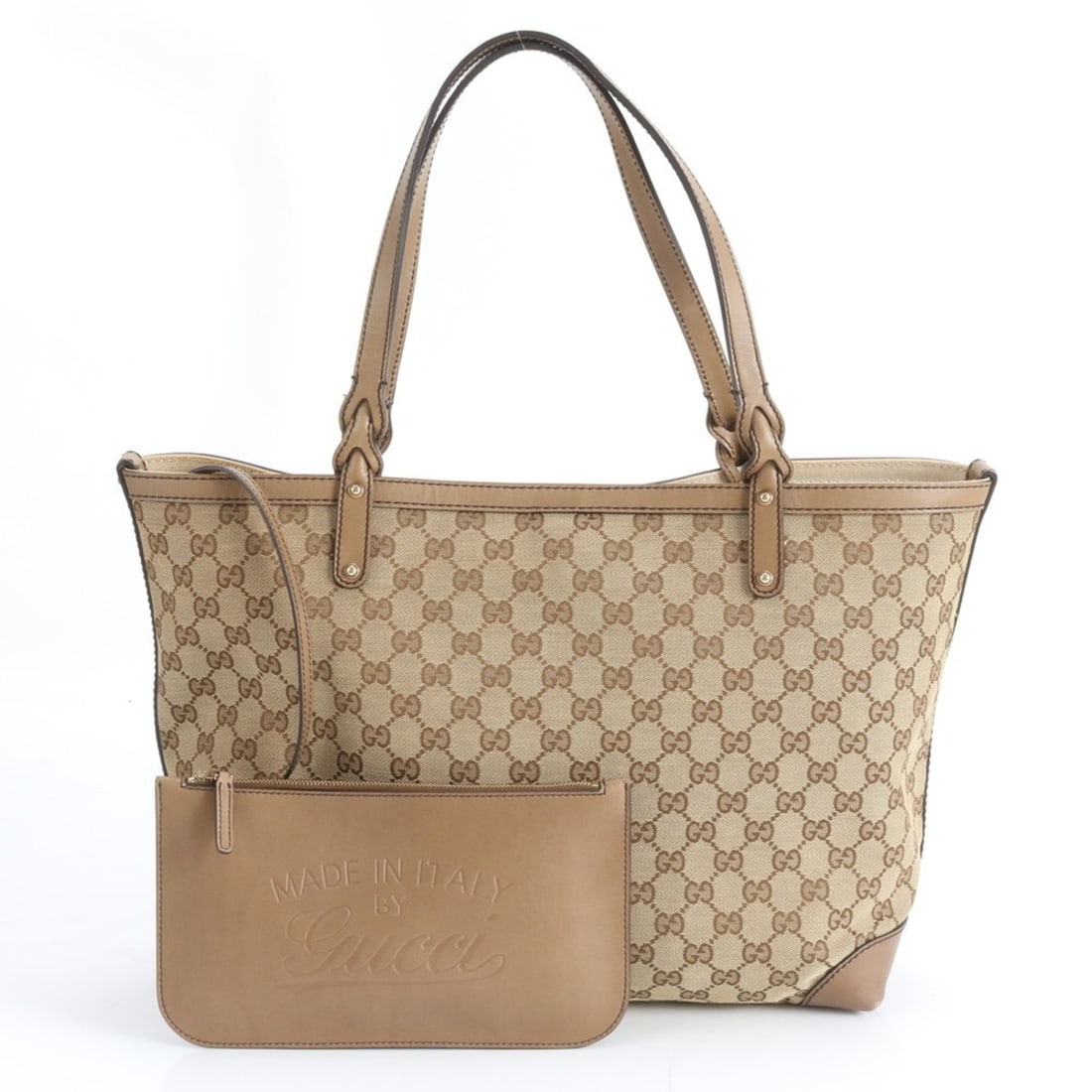 Gucci GG Canvas 247209 Leather Tote Bag Shoulder Handbag Brown Women's: --- Catalog ---Category: SizeSize (HxWxD): 28cm x 34cm x 15cm / 11.02'' x 13.38'' x 5.9''Category: DesignType: Pouch, Shoulder bag, Tote bagColor: BrownGender: WomenMaterial: Leather , Canvas