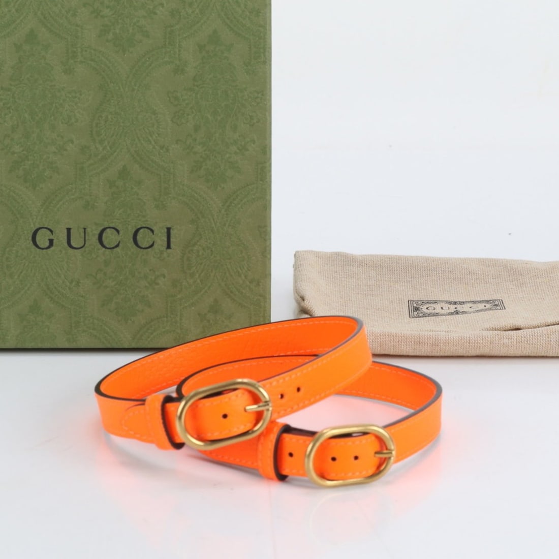 Gucci Diana Orange Leather Bracelet for Women: --- Catalog ---Category: SizeWidth: 1.5cm / 0.59''Total Length: 40.5cm / 15.94''Category: DesignType: Charm braceletColor: OrangeGender: WomenCategory: GeneralBrand: Gucci--- Item List ---Section: Con