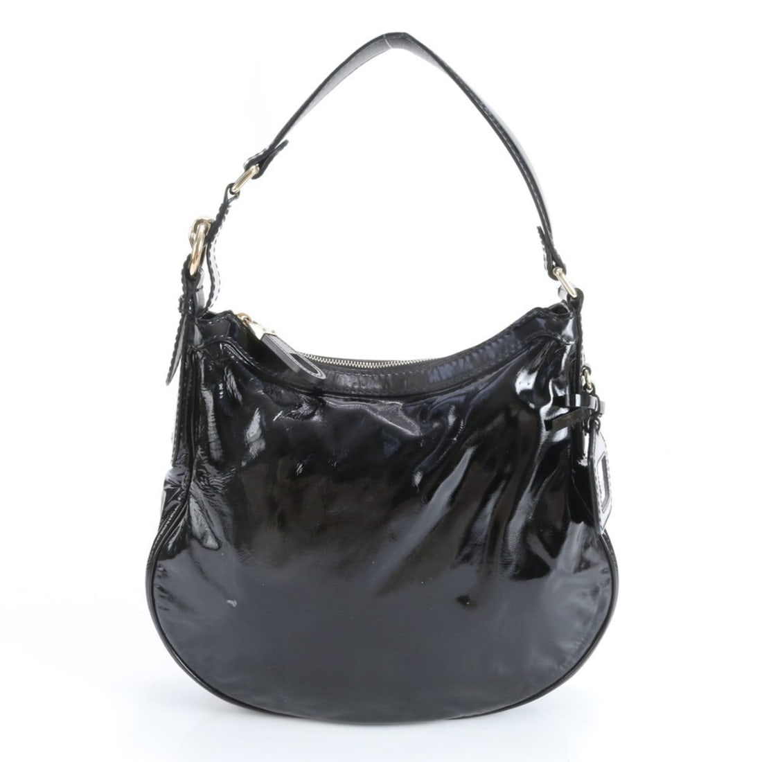 Gucci Hobo 203520 Leather One-Shoulder Bag, Handbag, Black, Women's: --- Catalog ---Category: SizeSize (HxWxD): 26cm x 31cm x 7cm / 10.23'' x 12.2'' x 2.75''Category: DesignType: Shoulder bagColor: BlackGender: WomenMaterial: Leather Category: GeneralMPN: 203520Brand: