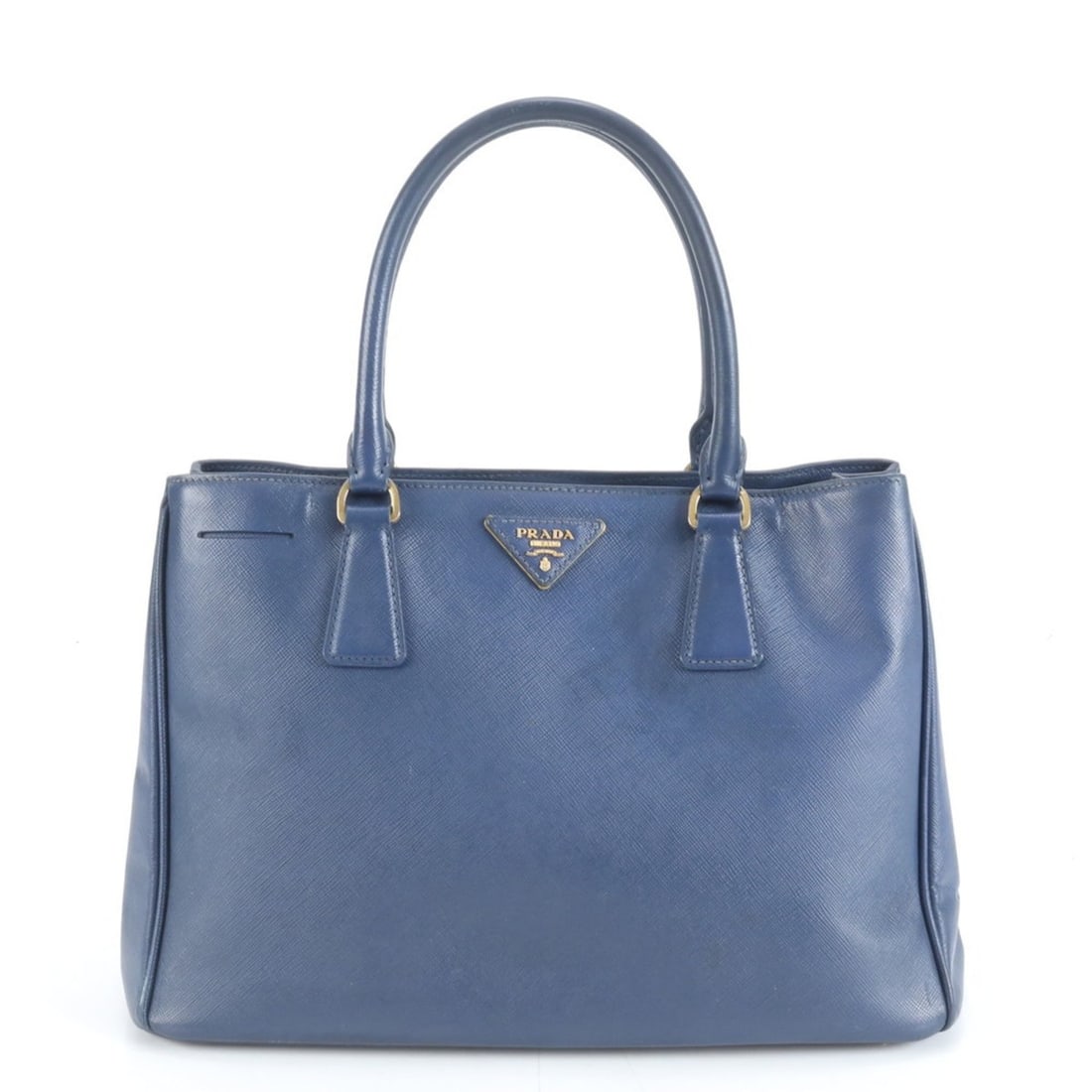 Prada Saffiano Leather Galleria Triangle Logo Blue Handbag Tote for Women (1 of 17)