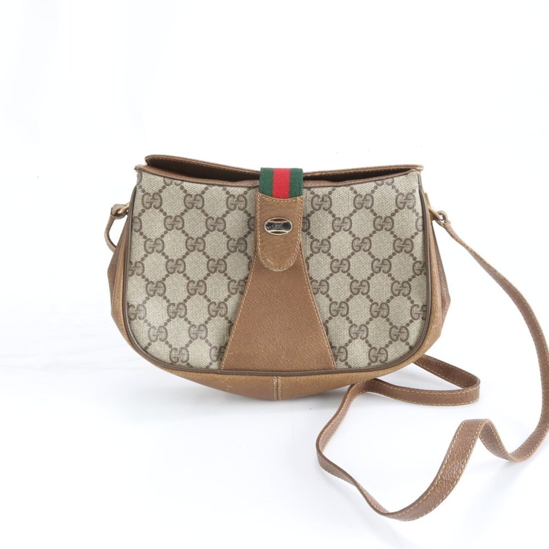 Gucci GG Supreme Sherry Line Leather Shoulder Bag, Brown, Women's: --- Catalog ---Category: SizeSize (HxWxD): 16cm x 23cm x 5cm / 6.29'' x 9.05'' x 1.96''Category: DesignType: Shoulder bagColor: BrownGender: WomenMaterial: Leather , Coated canvas Category: GeneralBra