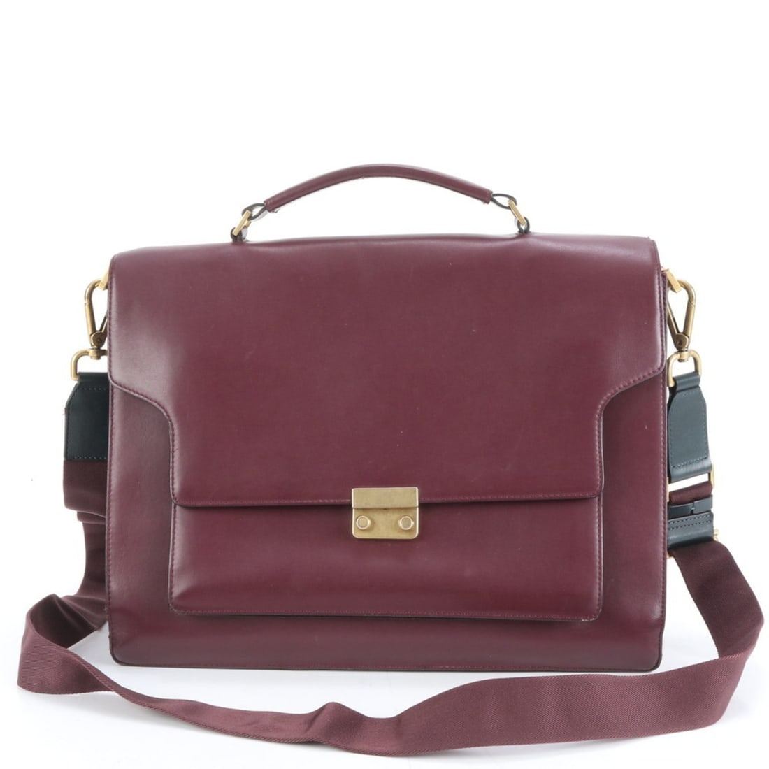 MARNI Marni Leather 2-Way Business Bag Briefcase Shoulder Men's: --- Catalog ---Category: SizeStrap Drop: 1.55m / 61.02''Size (HxWxD): 30cm x 40cm x 10cm / 11.81'' x 15.74'' x 3.93''Strap Length: 155cm / 61.02''Handle Length: 25cm / 9.84''Category: DesignType: Brie