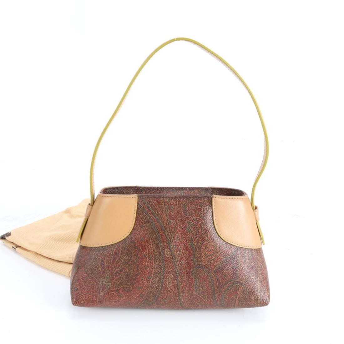 Etro Paisley Leather One-Shoulder Bag, Brown, Women's (1 of 17)