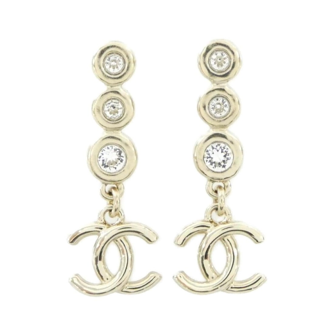 Chanel ABC188 earrings: --- Catalog ---Category: SizeSize (HxWxD): 35.00mm x 18.00mm / 1.38'' x 0.71''Category: DesignType: Stud earringsColor: GoldStone: CrystalGender: WomenCategory: GeneralMPN: ABC188Brand: Chanel---