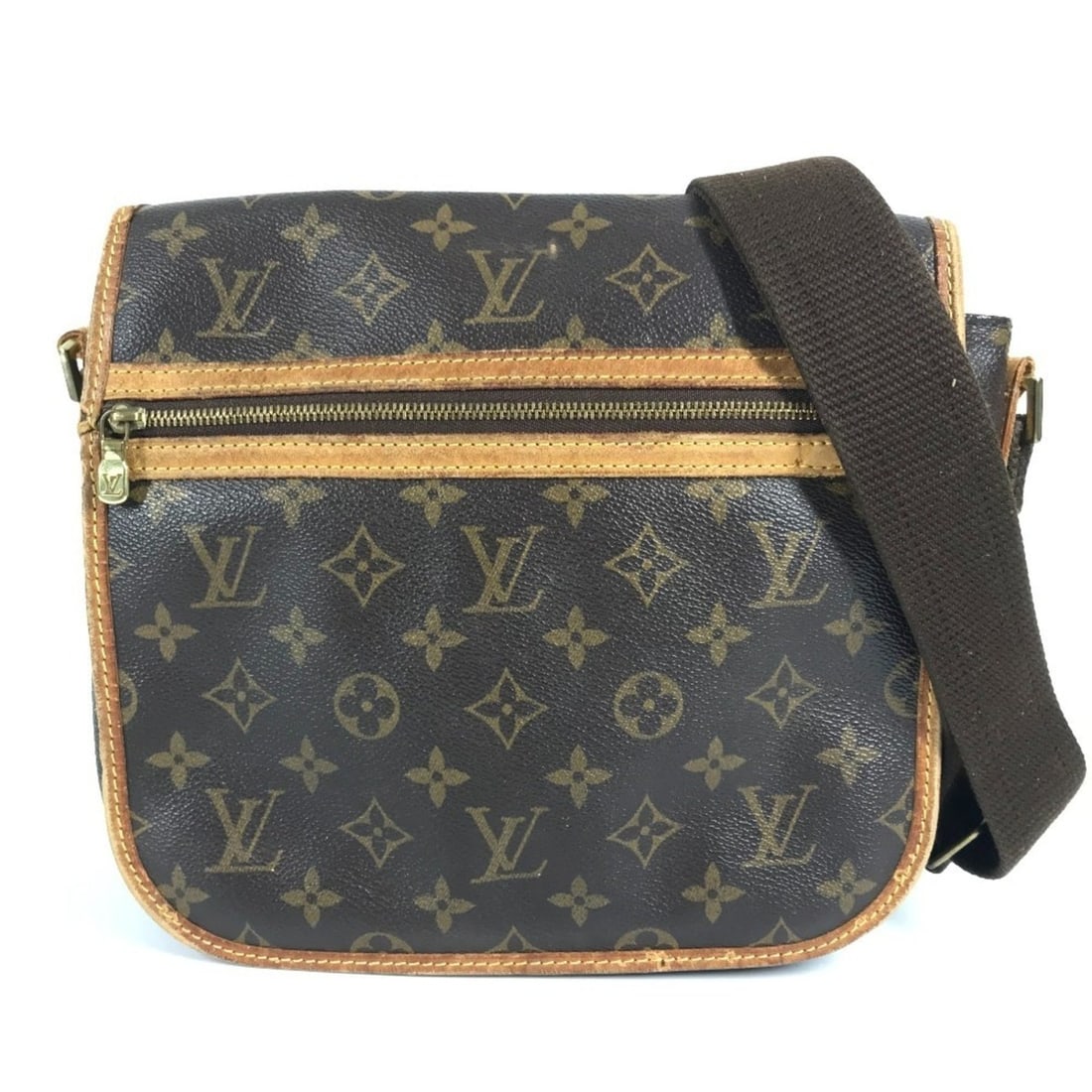 LOUIS VUITTON M40106 Monogram Bosphore PM Crossbody Bag with Flap, Shoulder Bag, Canvas, Brown, (1 of 17)