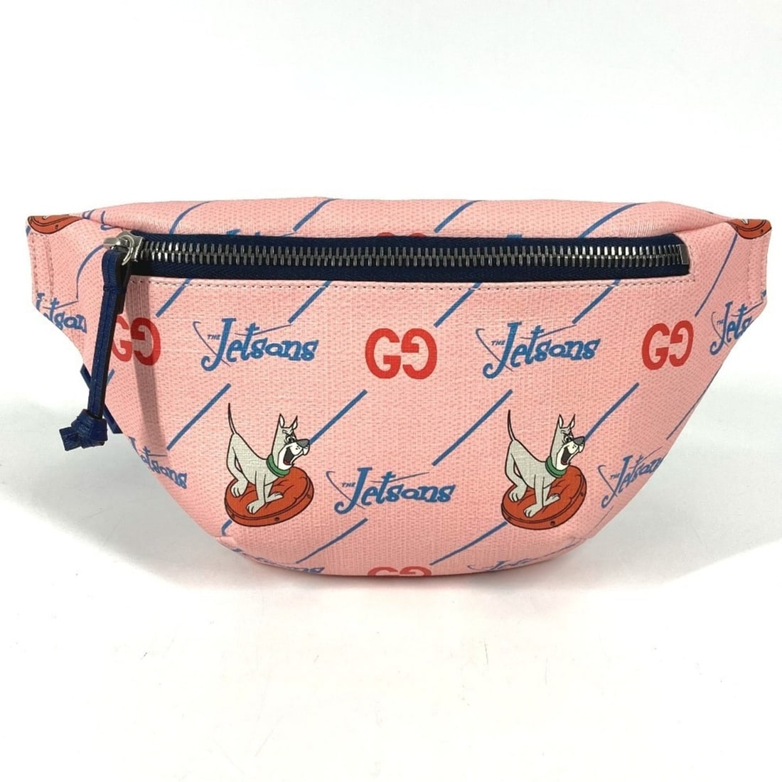 GUCCI 502095 The Jetsons Logo Crossbody Shoulder Bag/Belt Bag/Body Bag in Pink Leather (Kids) - Like: --- Catalog ---Category: SizeSize (HxWxD): 13.5cm x 11.5cm / 5.31'' x 4.52''Category: DesignType: Shoulder bag, Sling bagColor: PinkGender: Girls,BoysMaterial: Leather Category: GeneralMPN: 502095Bran
