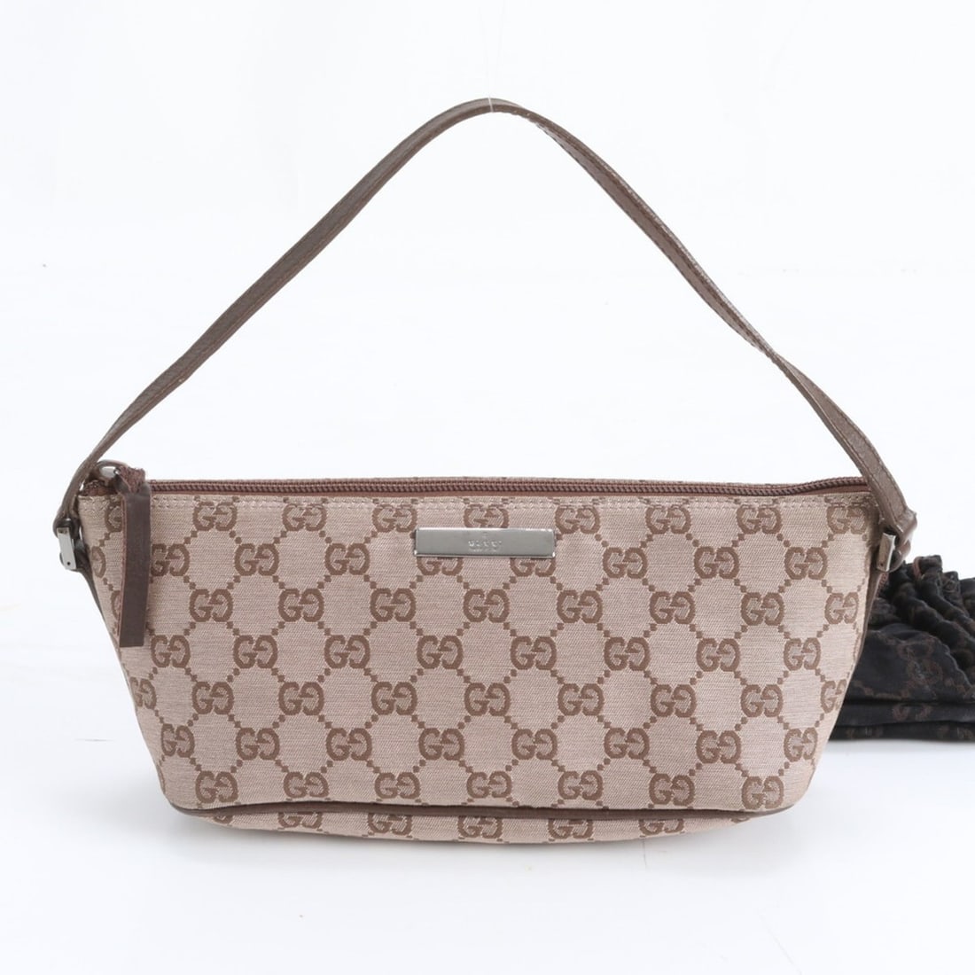 Gucci GG Canvas 039-1103 Leather Handbag with Pouch, Brown, Women's (1 of 16)