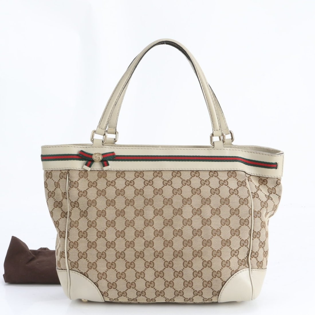 Gucci GG Canvas Sherry Line Mayfair 257061 Leather Tote Bag Shoulder for Women (1 of 17)