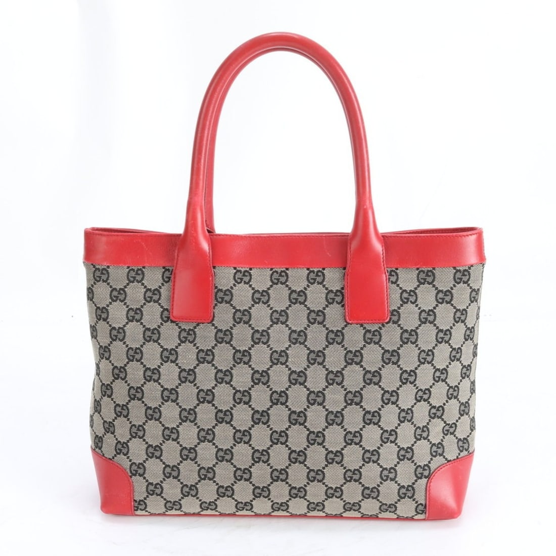 Gucci GG Canvas 002 1119 Leather Tote Bag Shoulder Handbag Red Women's (1 of 14)
