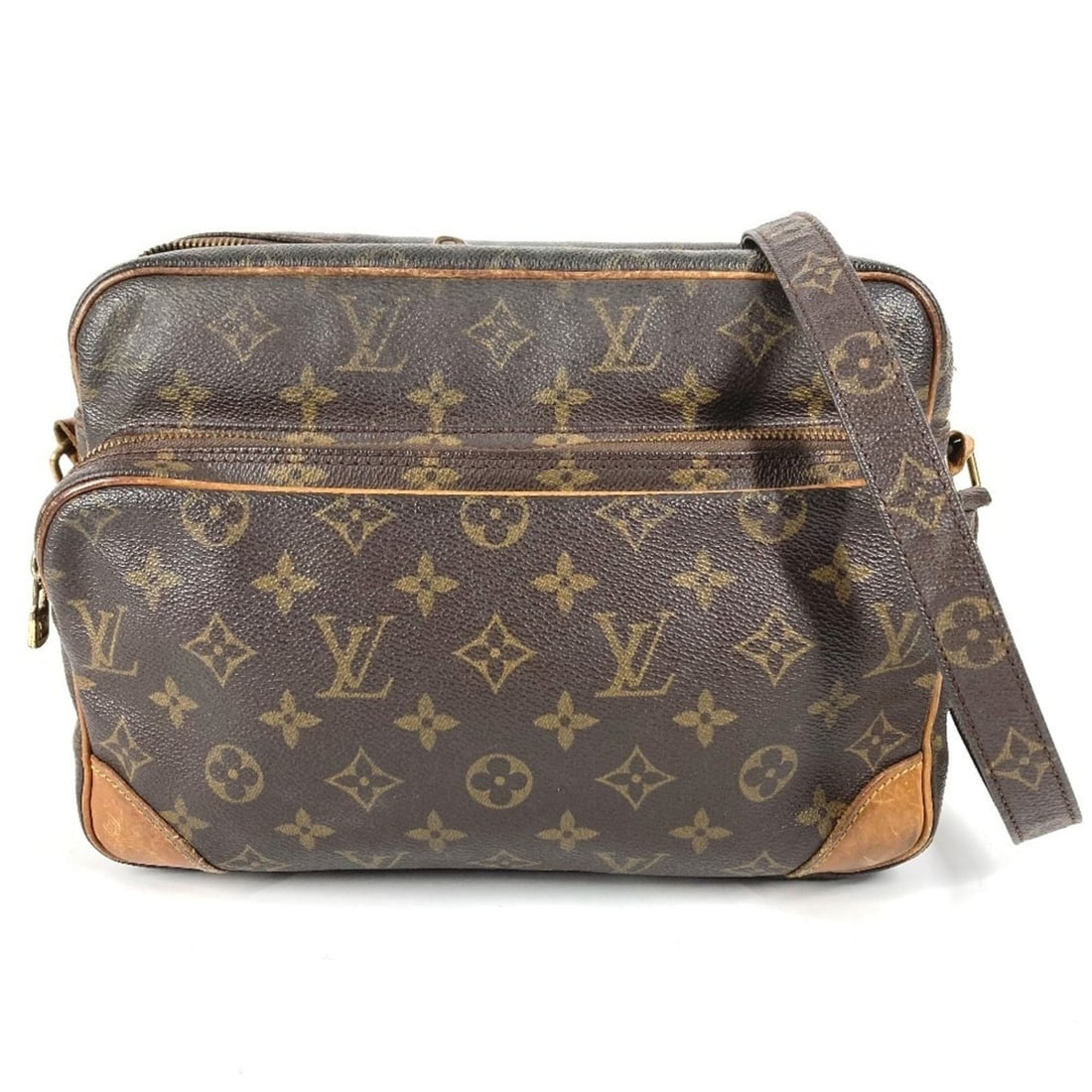 LOUIS VUITTON M45244 Monogram Nile Shoulder Bag in Canvas, Brown, Women's (1 of 18)