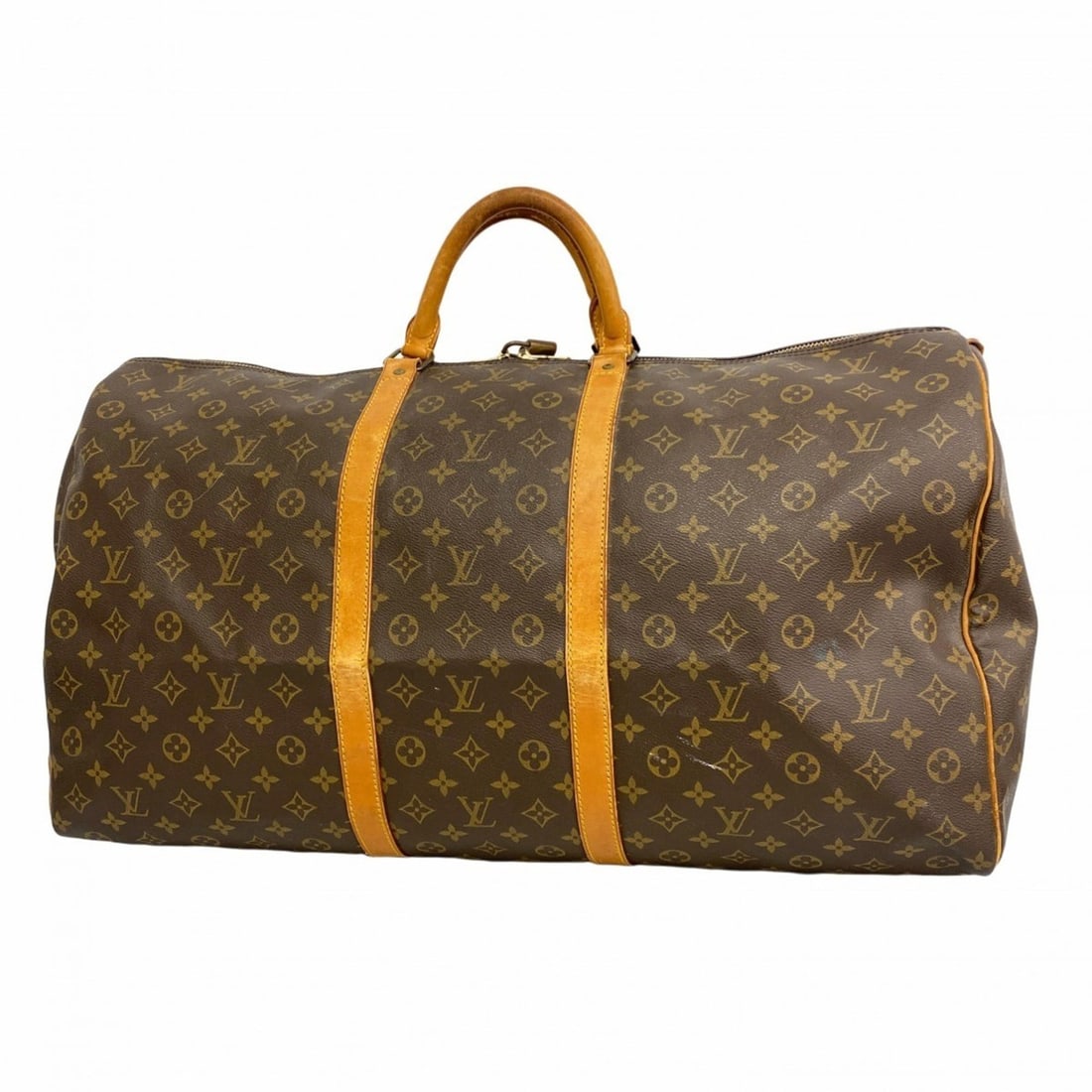 Louis Vuitton Monogram Keepall 60 Boston Bag M41422 Brown Men's/Women's (1 of 18)