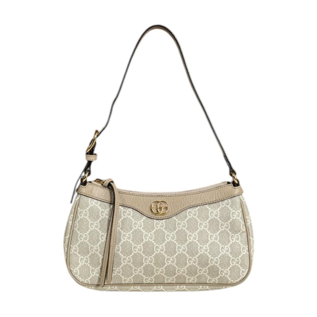 Pre-owned Gucci GG Supreme small handbag/shoulder bag in beige canvas (735145) for women.: --- Catalog ---Category: SizeWeight: 255g / 8.99oz.Size (HxWxD): 14cm x 25cm x 6cm / 5.51'' x 9.84'' x 2.36''Strap Length: 36cm - 46cm / 14.17'' - 18.11''Category: DesignType: Handbag, Shoulder