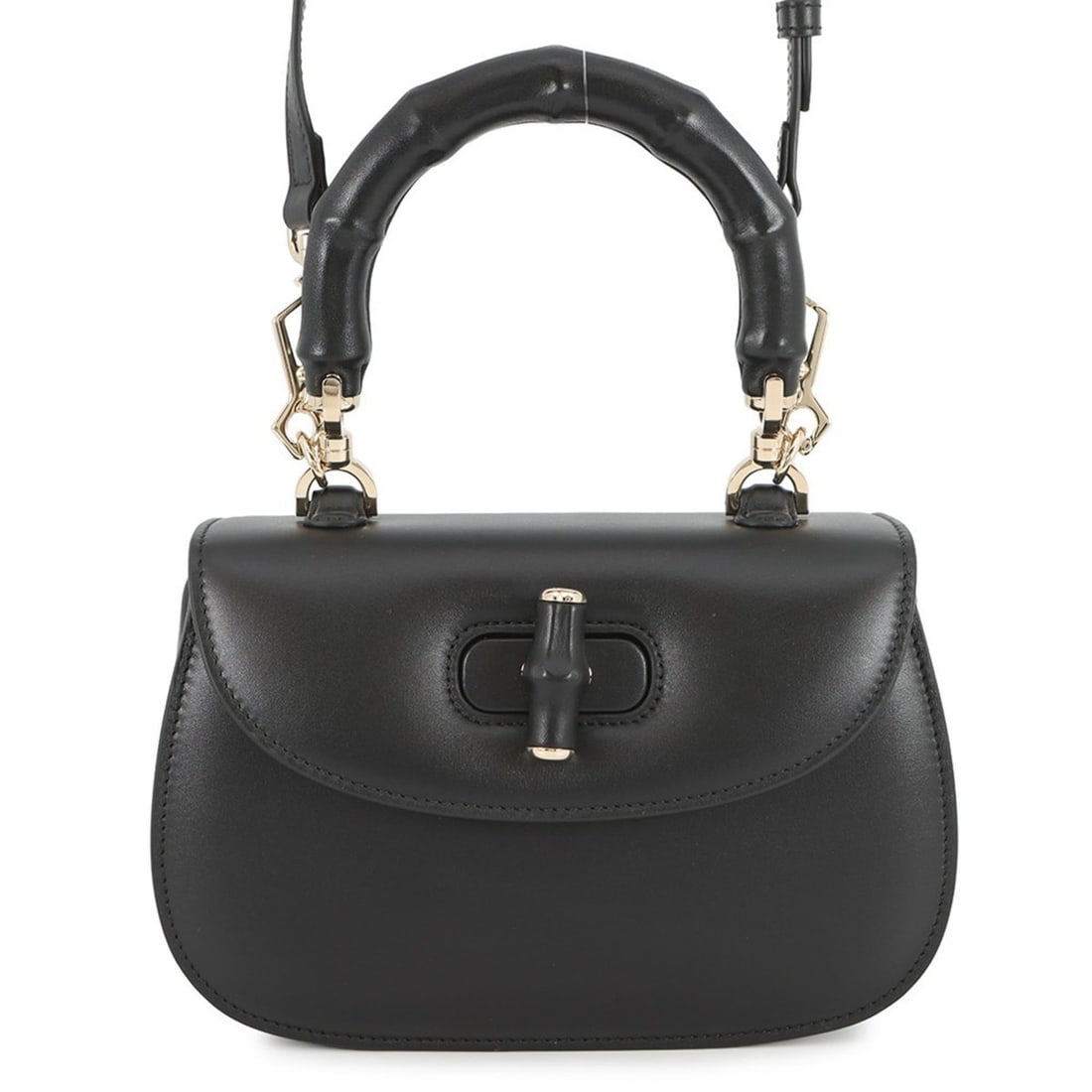 Gucci Bamboo 1947 Small Handbag 827815 GUCCI 2-way Shoulder Bag Black: --- Catalog ---Category: SizeWeight: 720g / 1.58lb.Size (HxWxD): 14cm x 22cm x 7.5cm / 5.51'' x 8.66'' x 2.95''Strap Length: 101.5cm - 116.5cm / 39.96'' - 45.86''Category: DesignType: Handbag,