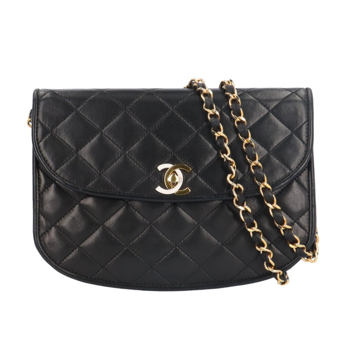 Chanel Paris Limited Edition Matelasse Coco Mark Shoulder Bag, Black Lambskin, Women's, Pre-owned (1 of 12)