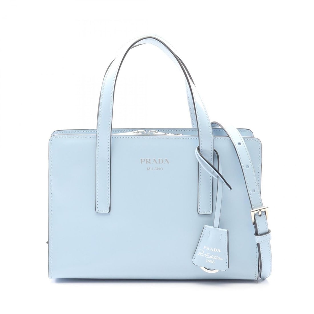 Prada Re-Edition 1995 SPAZZOLATO Leather Handbag, Women's, Blue, 1BA357: --- Catalog ---Category: SizeSize (HxWxD): 15cm x 22cm x 7cm / 5.9'' x 8.66'' x 2.75''Category: DesignType: HandbagColor: BlueGender: WomenMaterial: Leather Category: GeneralMPN: 1BA357Brand: Prada---