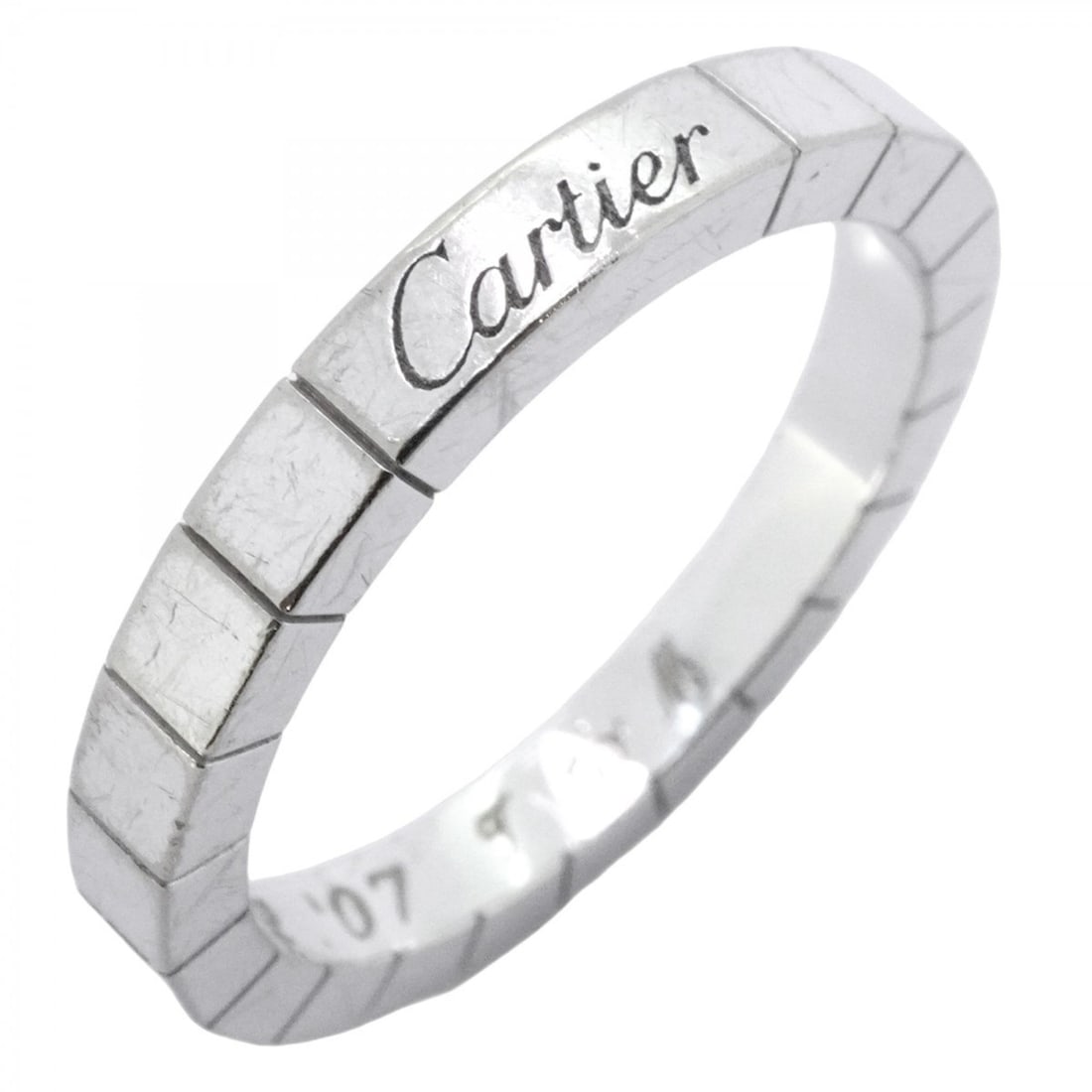 Cartier Lanier Ring, 18K White Gold, #59, Men's: --- Catalog ---Category: SizeUS Size: 9.5Brand Size: 59Category: DesignType: Band ringGender: MenMaterial: White gold (18K)Category: GeneralBrand: Cartier--- Item List ---Section: ConditionRanking: Ra