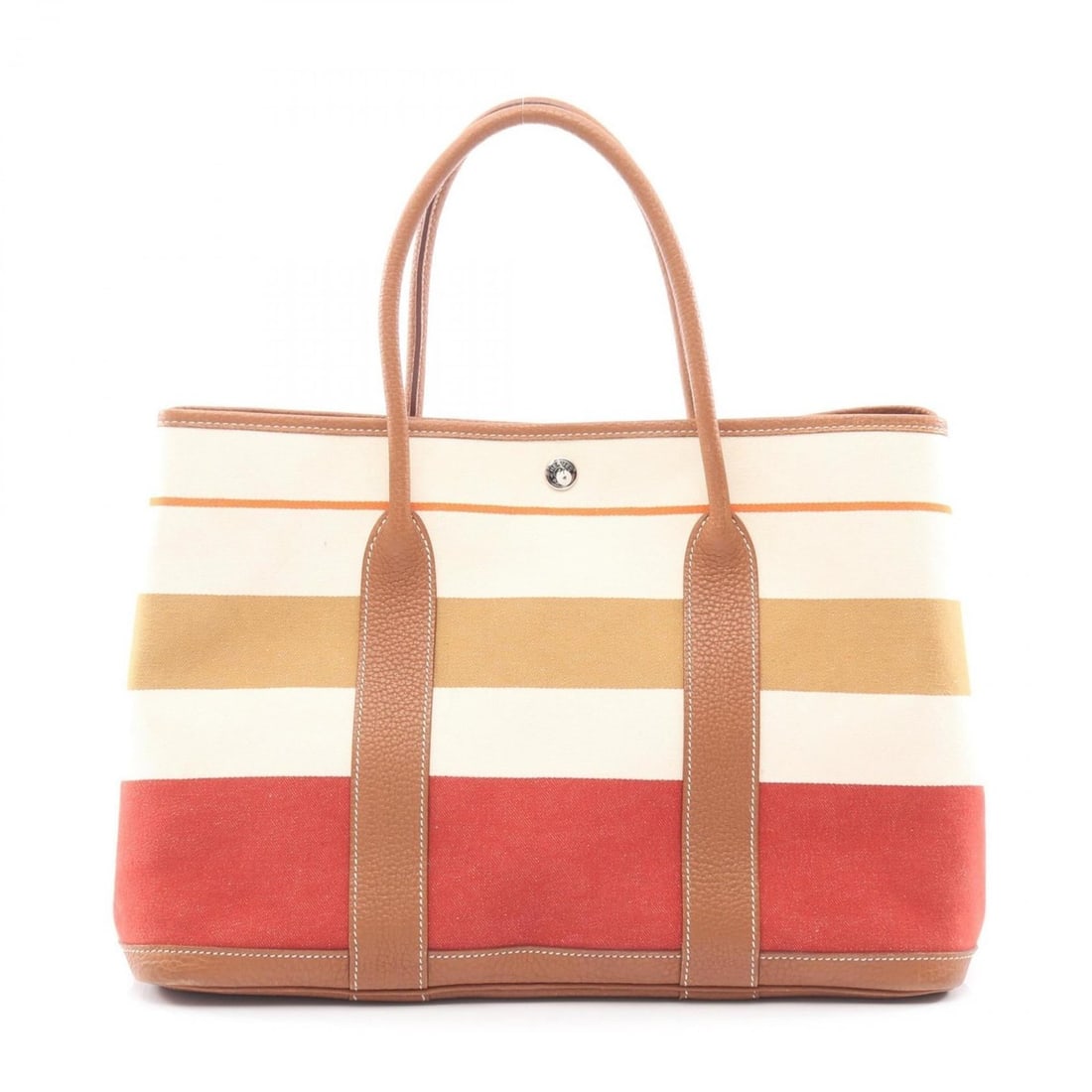 Hermes Hermès Garden Party PM Tote Bag, Handbag, Canvas, Leather, Toile Transat, Negonda, Women's, (1 of 12)