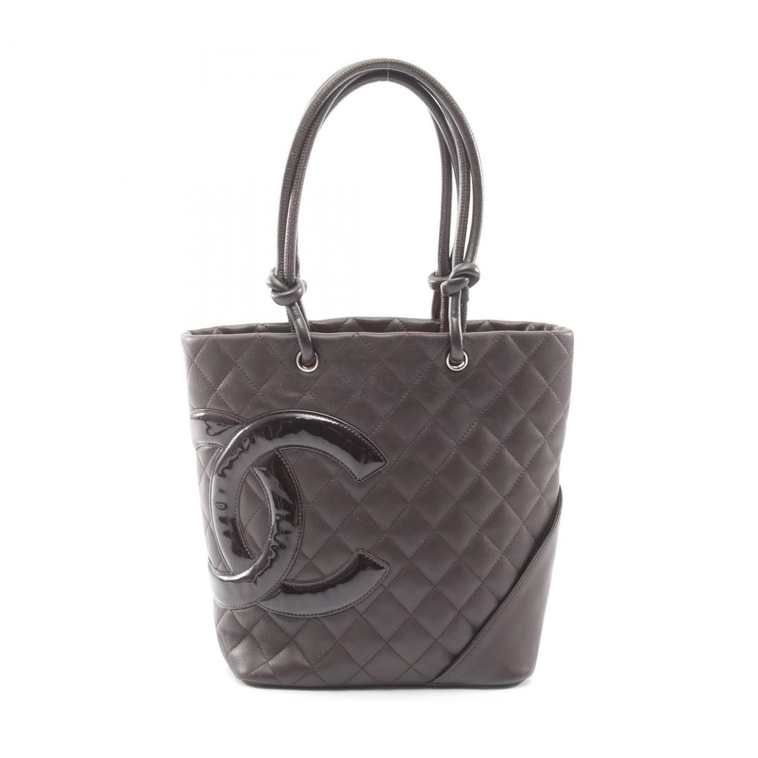 CHANEL Cambon Medium Tote Bag, Patent Leather, Brown, Women's, A25167: --- Catalog ---Category: SizeSize (HxWxD): 24cm x 20cm x 11.5cm / 9.44'' x 7.87'' x 4.52''Category: DesignType: Handbag, Tote bagColor: BrownGender: WomenMaterial: Leather , Patent leather Hardware Co