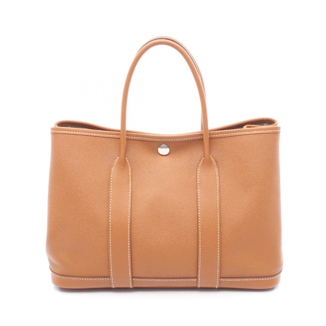 Hermes Hermès Garden Party TPM Tote Bag, Handbag, Leather, Epsom Women's, Brown, 069574CK (1 of 9)