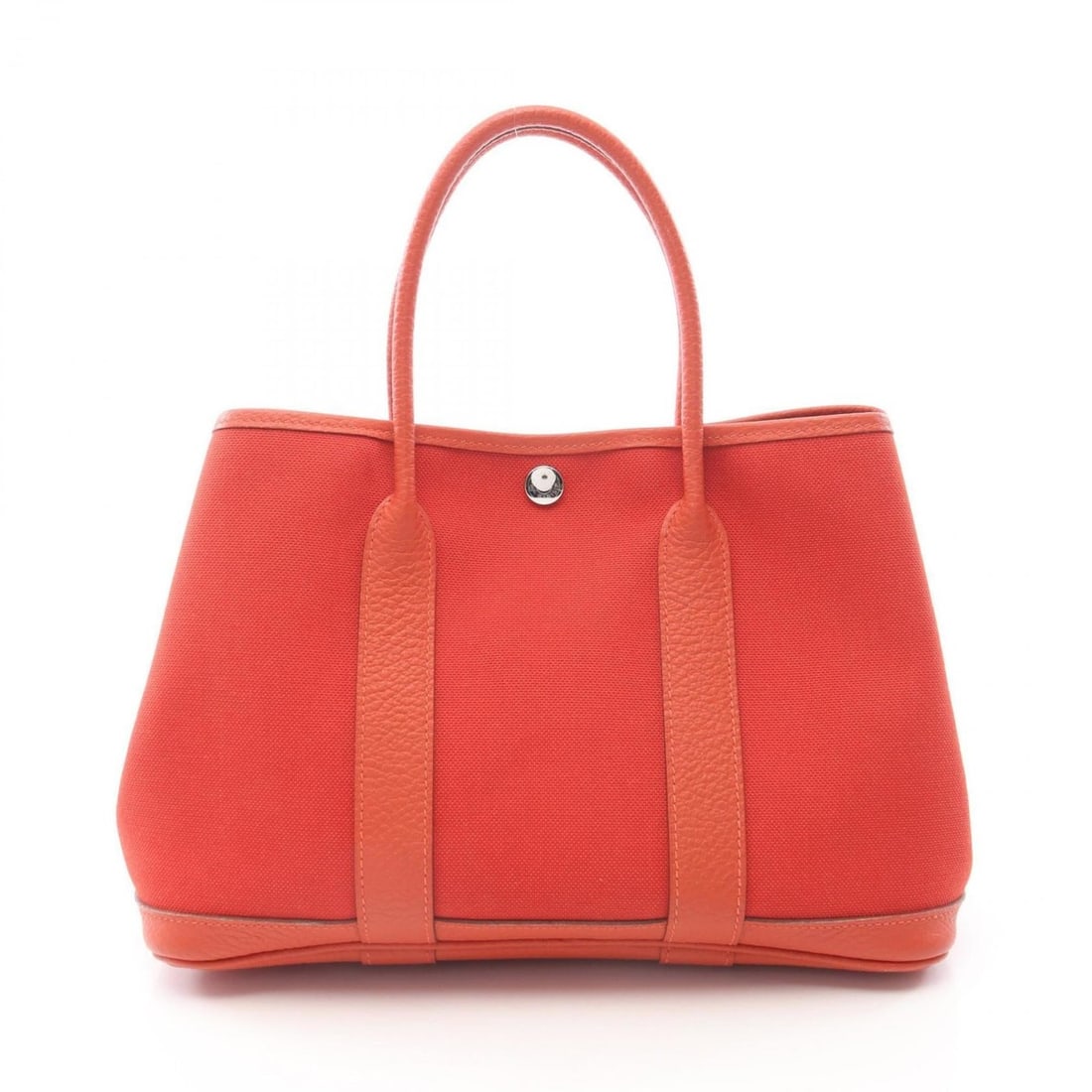 Hermes Hermès Garden Party TPM Tote Bag, Canvas and Leather, Toile Militaire, Vache Country, (1 of 13)