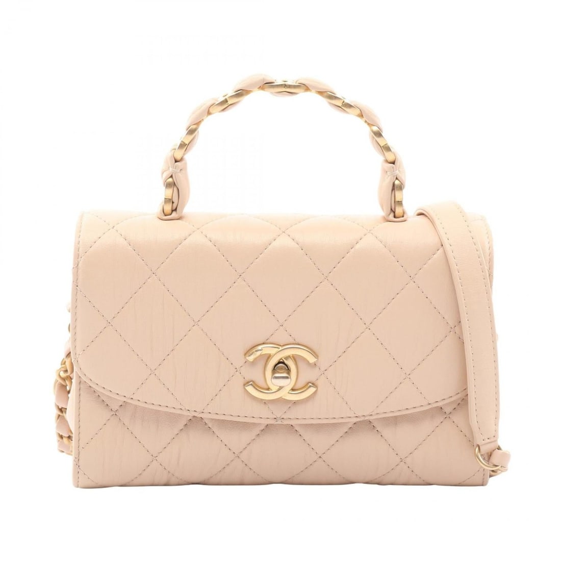 CHANEL Matelasse Coco Mark Shoulder Bag/Handbag in Lambskin Leather, Women's, Pink (1 of 15)