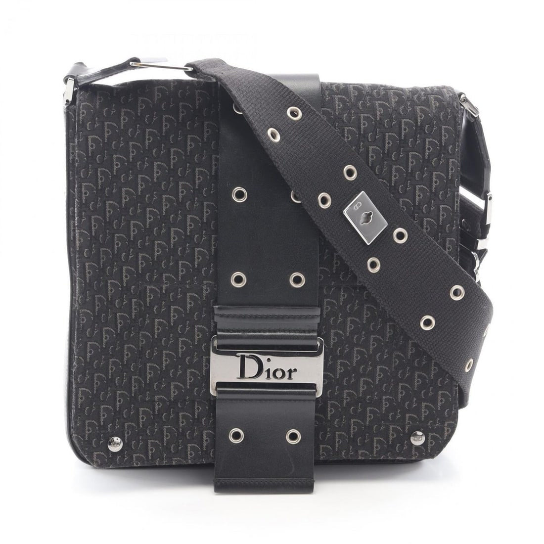 Christian Dior Dior Street Chic Trotter Shoulder Bag Handbag Canvas Leather Women's Black (1 of 14)
