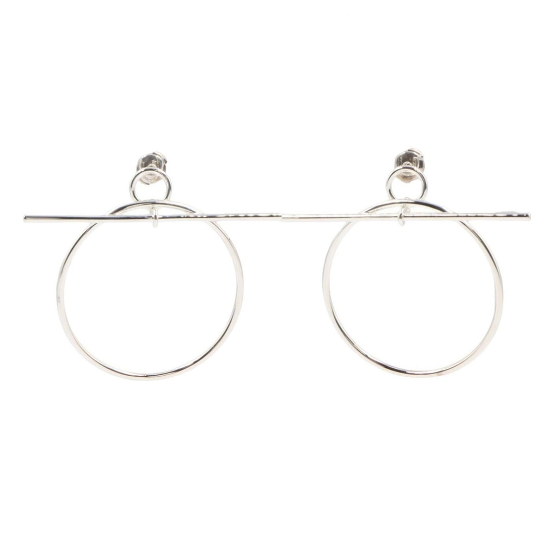 Hermès HERMES loop earrings, sterling silver, for women. (1 of 10)