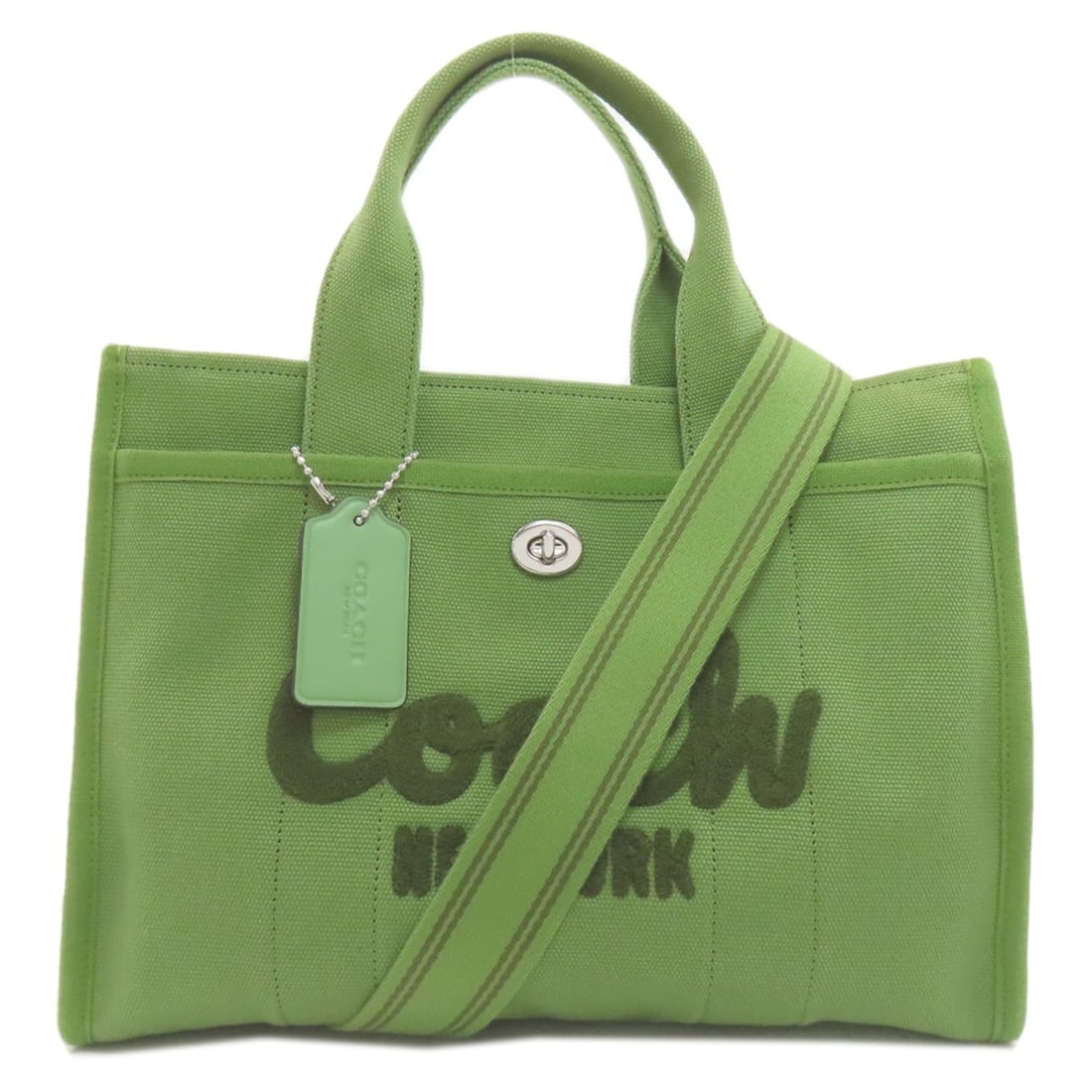 Coach CP158 Cargo 2-Way Handbag Canvas Women's COACH: --- Catalog ---Category: SizeSize (HxWxD): 25cm x 33cm x 14cm / 9.84'' x 12.99'' x 5.51''Category: DesignType: HandbagColor: GreenGender: WomenMaterial: Canvas Category: GeneralMPN: CP158Brand: Coach-