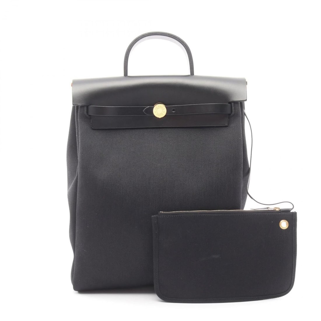 Hermes Hermès Airbag Zip-Ado PM Backpack/Handbag in Canvas and Leather, Toile Militaire, Vache (1 of 12)