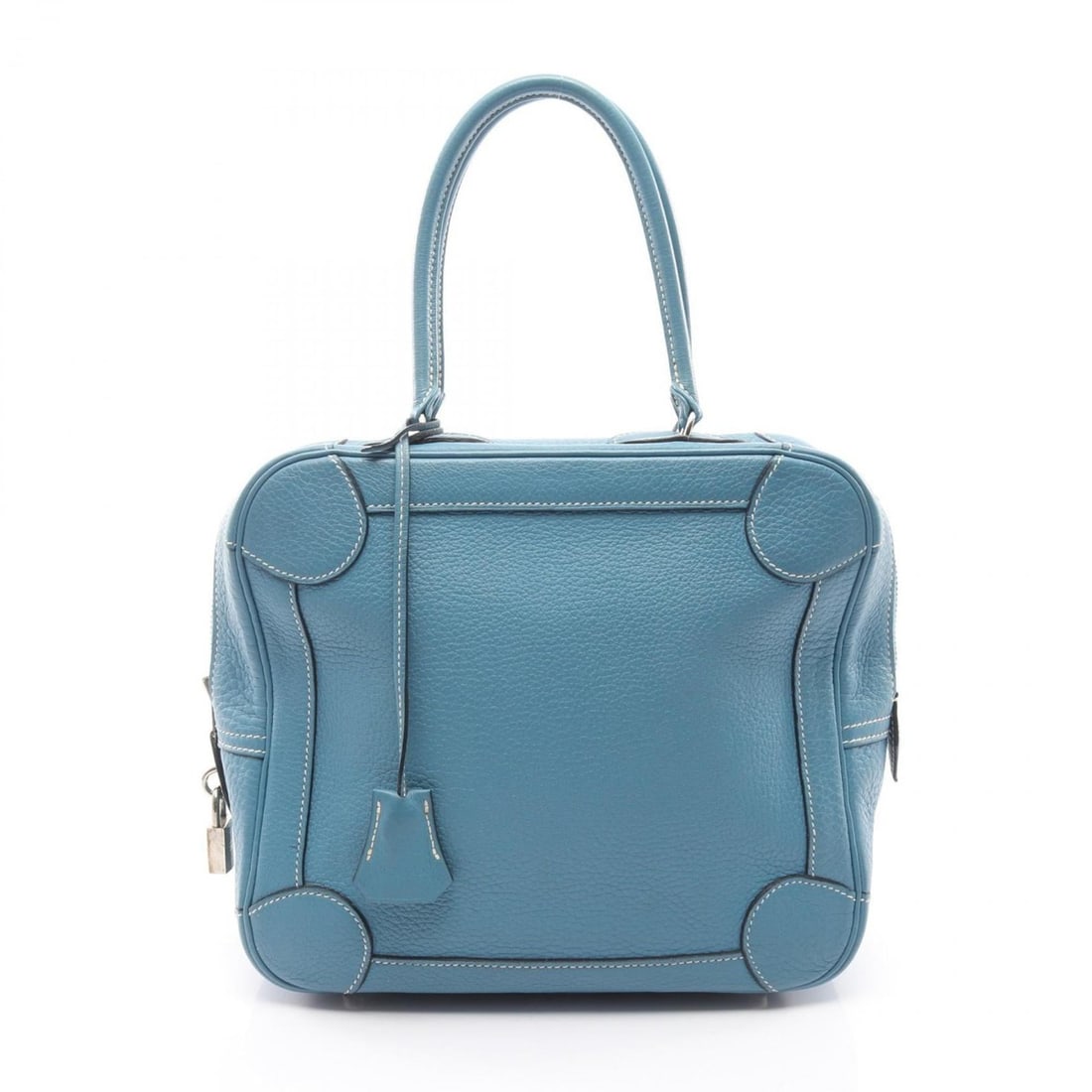 Hermes Hermès Omnibus PM Handbag in Taurillon Clemence Leather, Blue, for Women: --- Catalog ---Category: SizeSize (HxWxD): 21cm x 24cm x 8cm / 8.26'' x 9.44'' x 3.14''Category: DesignType: HandbagColor: Blue, Blue jeanGender: WomenMaterial: Leather Leather/Fur Type: Taurillon cle