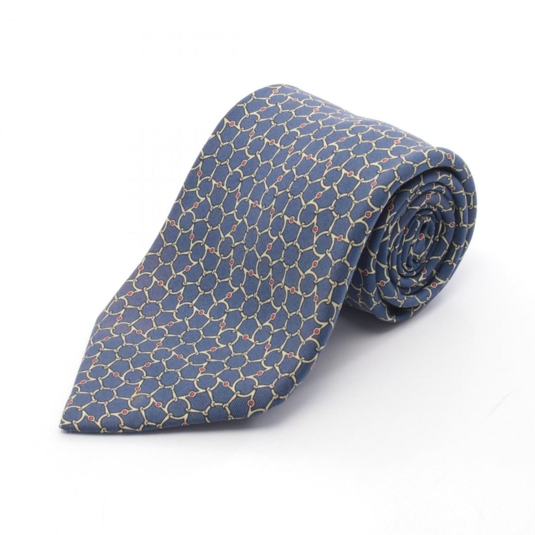 Hermès HERMES Silk Tie, Men's, Navy Blue, 7384PA (1 of 10)