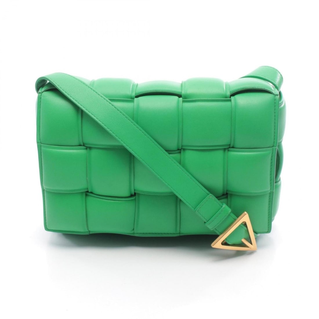 Bottega Veneta Padded Cassette Intrecciato Leather Shoulder Bag, Women's, Green (1 of 8)