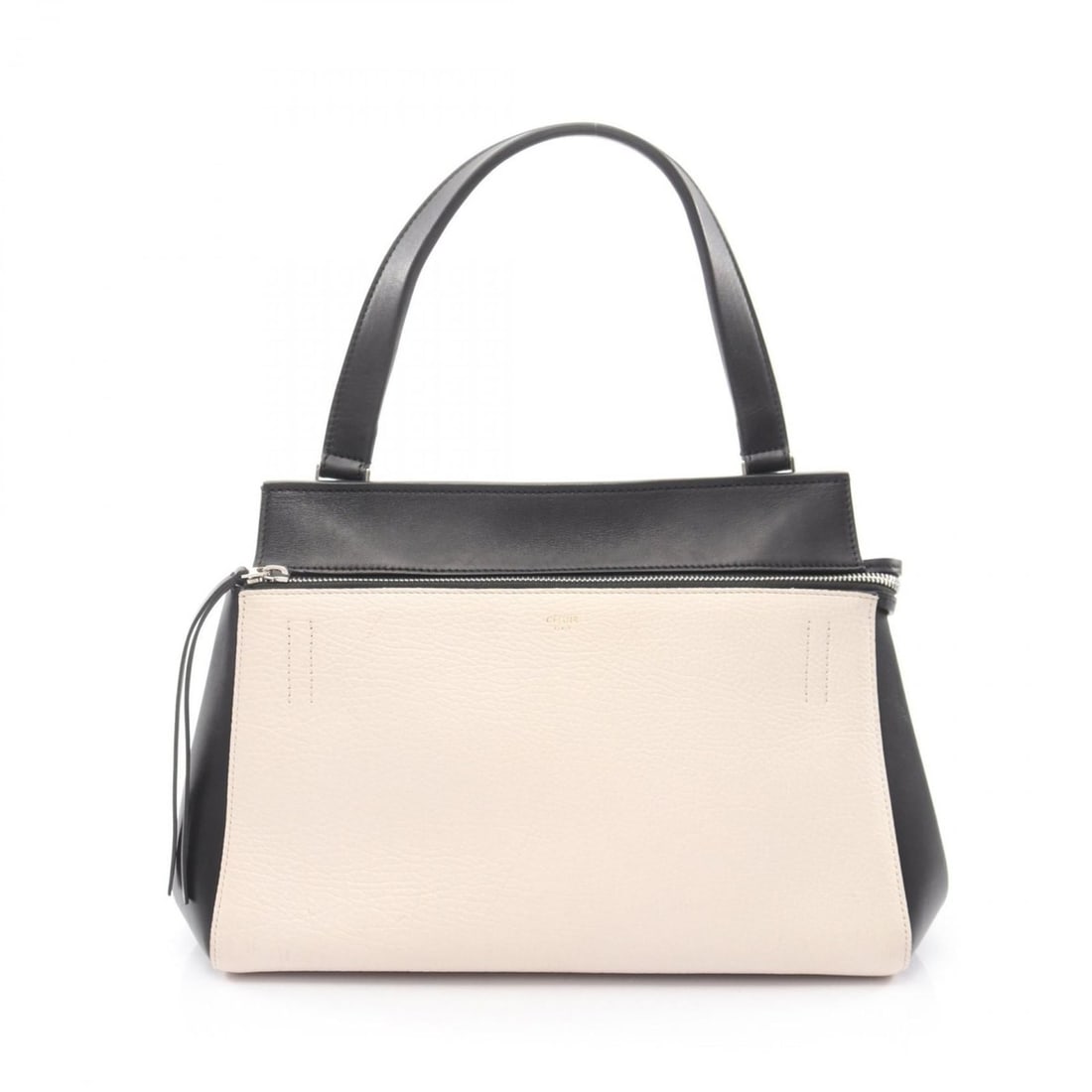 Celine EDGE Small Handbag, Leather, Women's, Black and White, 174013 (1 of 10)