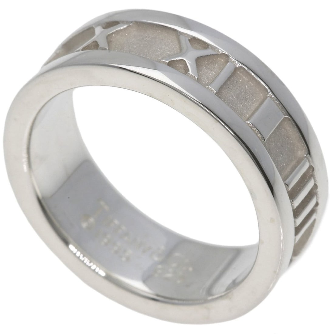 Tiffany & Co. Atlas Ring, Silver, Women's: --- Catalog ---Category: SizeJP Size: 9US Size: 5Category: DesignColor: SilverGender: WomenMaterial: SilverCategory: GeneralBrand: Tiffany--- Item List ---Section: ConditionRanking: Rank A Used - A fe