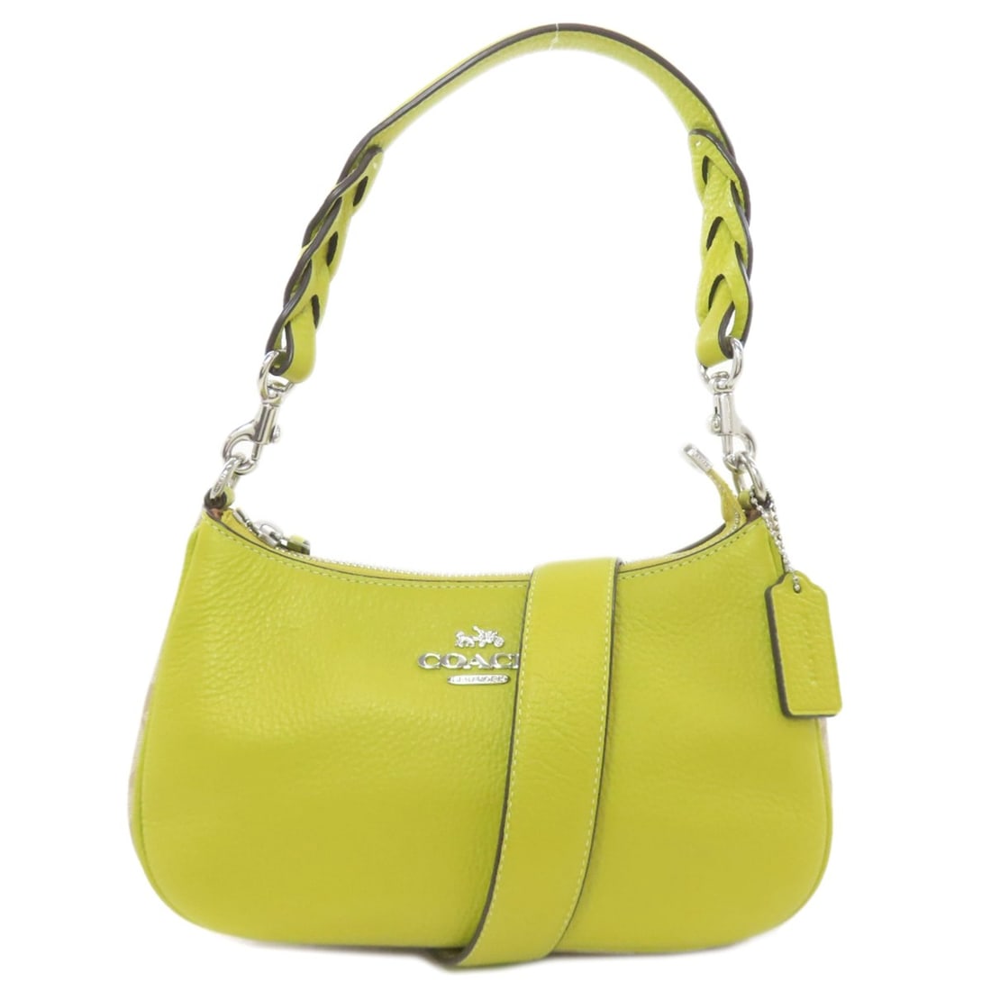 Coach CJ590 Teri Signature 2-Way Leather Handbag for Women: --- Catalog ---Category: SizeSize (HxWxD): 13cm x 20cm x 7cm / 5.11'' x 7.87'' x 2.75''Category: DesignType: HandbagColor: YellowGender: WomenMaterial: Leather Category: GeneralMPN: CJ590Brand: Coach-