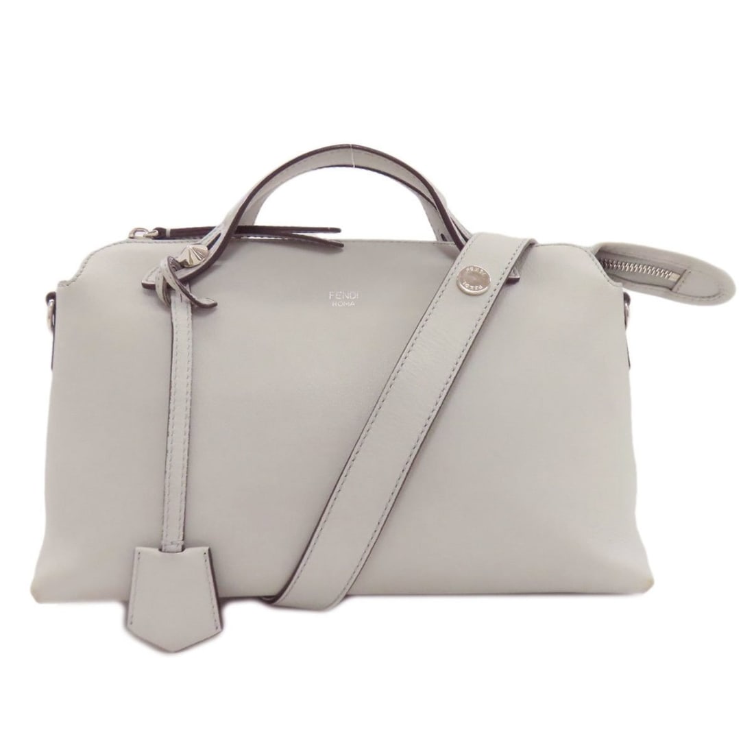 Fendi By the Way Medium 2-Way Handbag in Calfskin Leather for Women: --- Catalog ---Category: SizeSize (HxWxD): 17cm x 27cm x 12cm / 6.69'' x 10.62'' x 4.72''Category: DesignType: HandbagColor: Light grayGender: WomenCategory: GeneralBrand: Fendi--- Item List ---Sectio