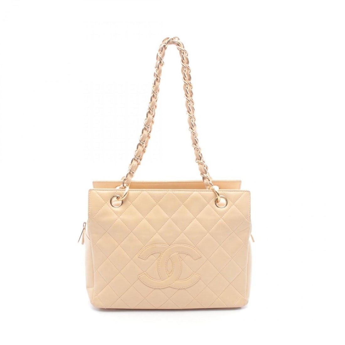 CHANEL Matelasse Shoulder Bag/Handbag in Lambskin Leather, Beige (1 of 14)