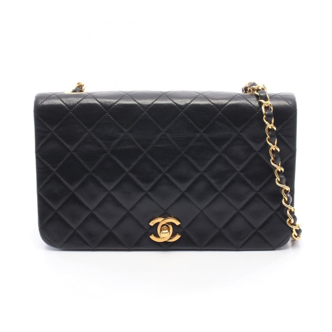 CHANEL Full Flap Matelasse Shoulder Bag/Handbag in Lambskin Leather, Black: --- Catalog ---Category: SizeSize (HxWxD): 14cm x 23cm x 6cm / 5.51'' x 9.05'' x 2.36''Category: DesignType: Handbag, Shoulder bagColor: BlackGender: WomenMaterial: Leather Hardware Color: GoldLeather