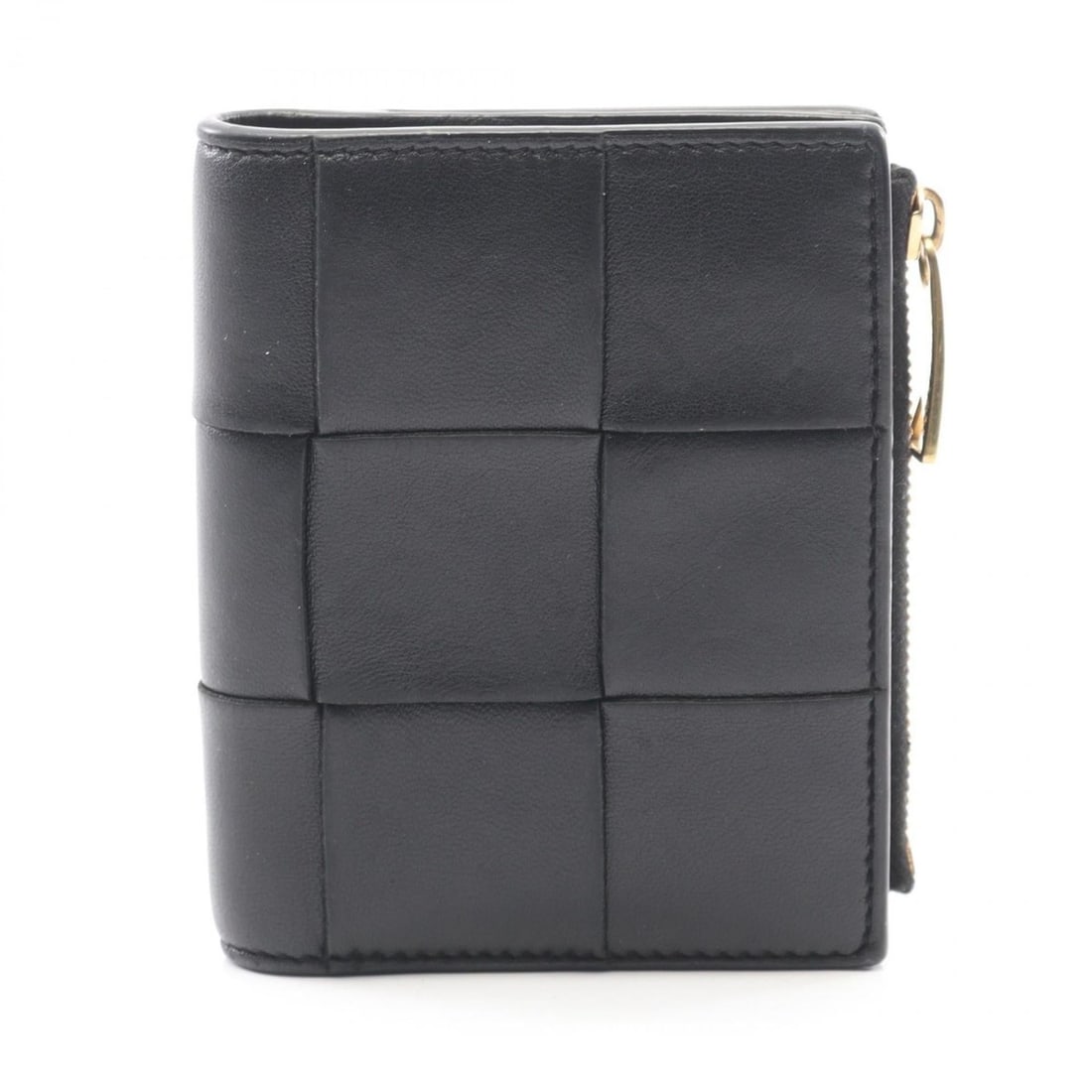 Bottega Veneta Small Cassette Maxi Intrecciato Bifold Wallet, Leather, Women's, Black, 742698: --- Catalog ---Category: SizeSize (HxWxD): 11.5cm x 9cm x 2cm / 4.52'' x 3.54'' x 0.78''Category: DesignType: Wallet (bi-fold)Color: BlackGender: WomenMaterial: Leather Category: GeneralMPN: 742698Bra