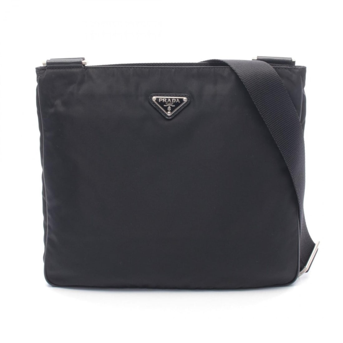 Prada TESSUTO + SAFFI Shoulder Bag/Handbag in Nylon and Saffiano Leather, Black (1 of 16)