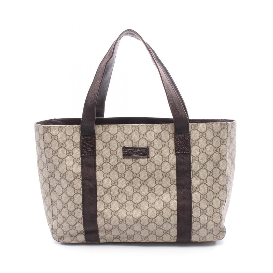 Gucci GG Supreme Tote Bag, Coated Canvas and Leather, Women's, Beige Brown, 141624: --- Catalog ---Category: SizeSize (HxWxD): 26cm x 36cm x 11cm / 10.23'' x 14.17'' x 4.33''Category: DesignType: Handbag, Tote bagColor: Beige, BrownGender: WomenMaterial: PVC , Leather Category: Gener