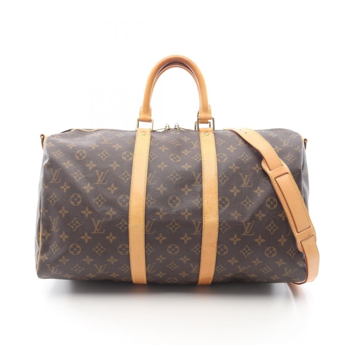 Louis Vuitton Keepall Bandouliere 45 Boston Bag, Handbag, Coated Canvas and Leather, Monogram, Men's: --- Catalog ---Category: SizeSize (HxWxD): 26cm x 46cm x 20cm / 10.23'' x 18.11'' x 7.87''Category: DesignType: Boston bag, HandbagColor: BrownGender: Men,WomenMaterial: Coated canvas , PVC , Monogram