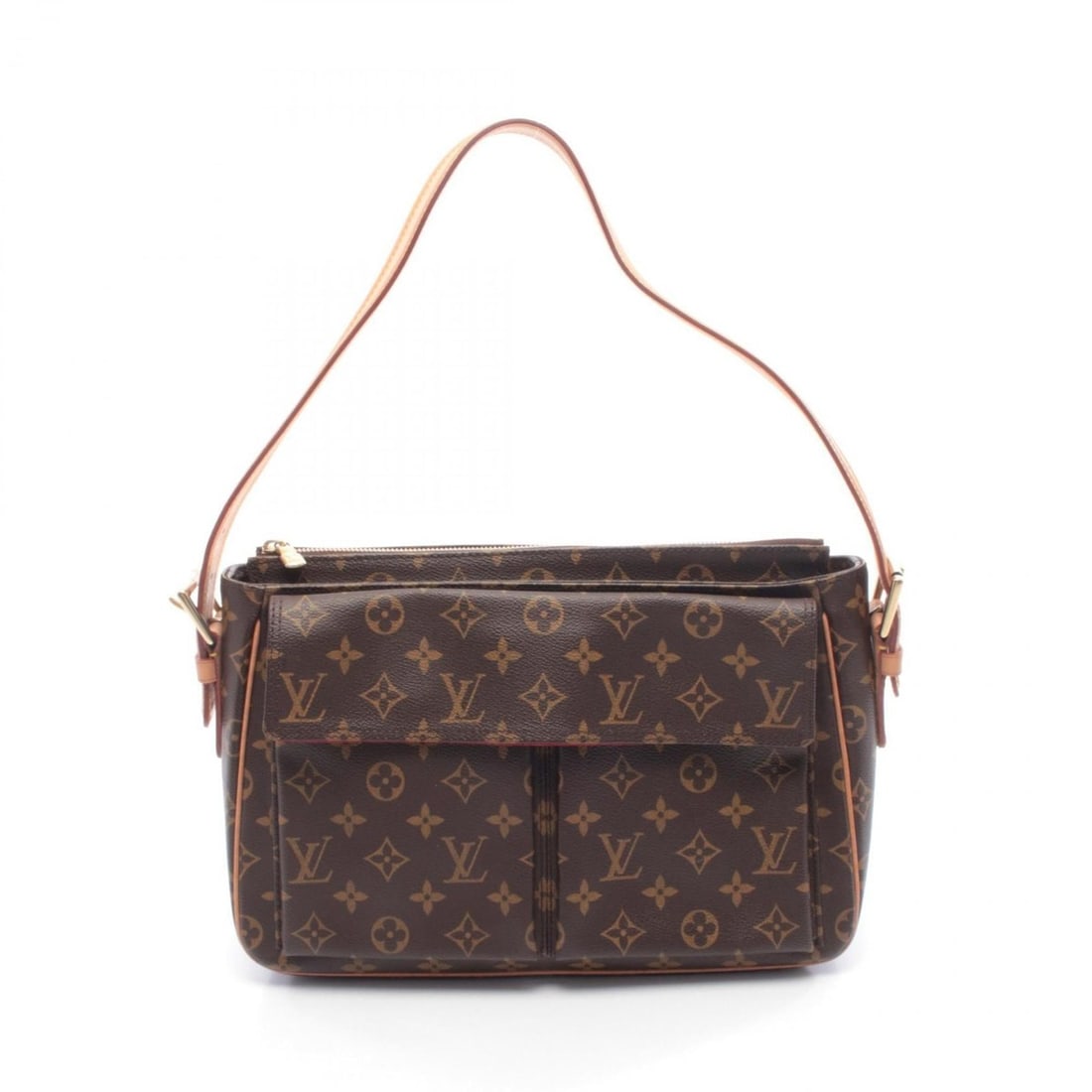 Louis Vuitton Viva Cite GM Shoulder Bag/Handbag in Coated Canvas and Leather with Monogram Design,: --- Catalog ---Category: SizeSize (HxWxD): 20cm x 32cm x 10cm / 7.87'' x 12.59'' x 3.93''Category: DesignType: Handbag, Shoulder bagColor: BrownGender: WomenMaterial: Coated canvas , PVC , Monogram ,