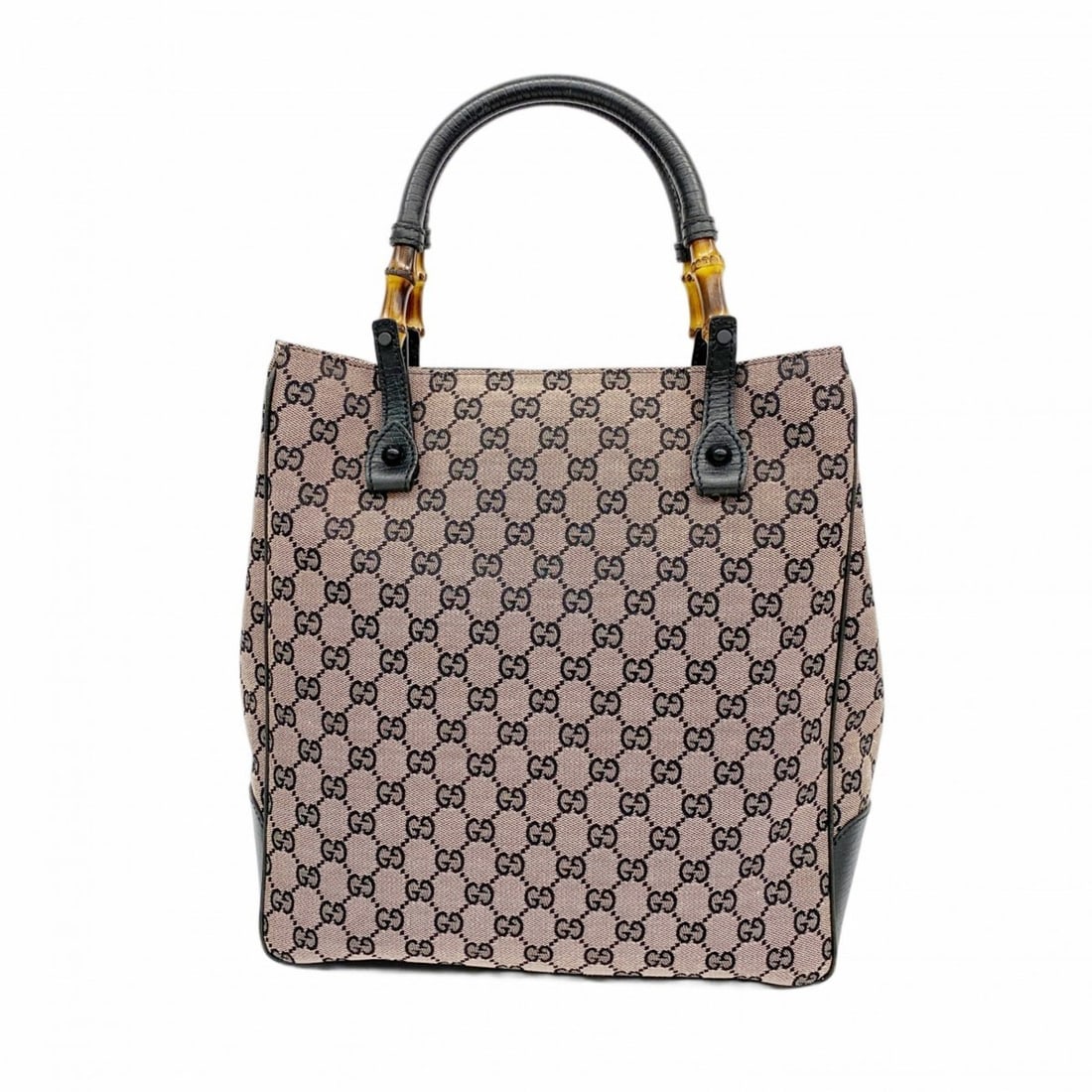 Gucci GG Canvas Bamboo Tote Bag 112530 Pink Black (1 of 11)