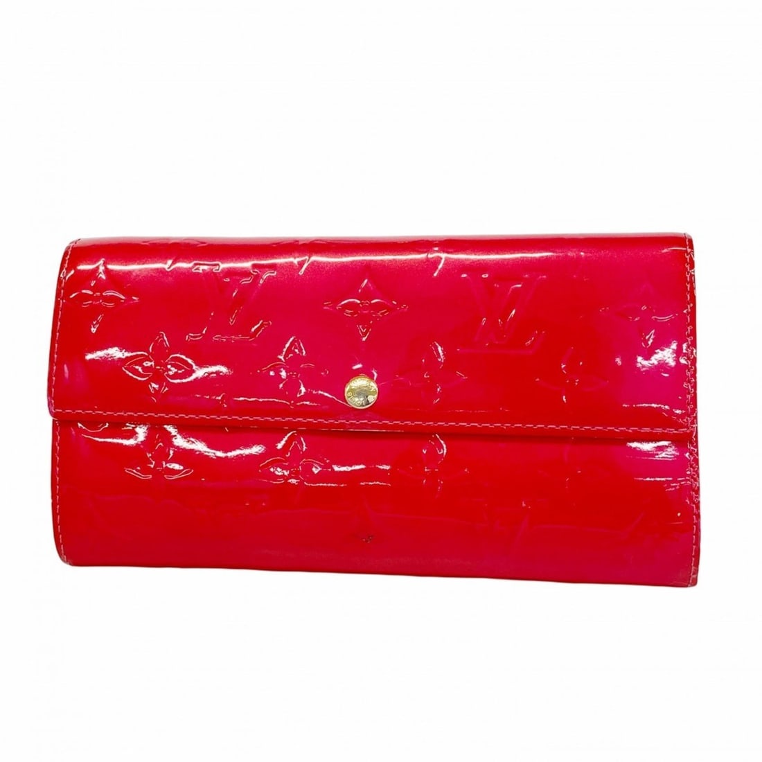 Louis Vuitton Vernis Portefeuille Sarah Long Wallet M93633 Rose Pop Women's (1 of 12)