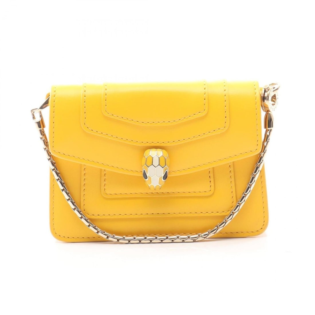 Bvlgari Serpenti Forever Micro Handbag, Leather, Women's, Yellow (1 of 9)