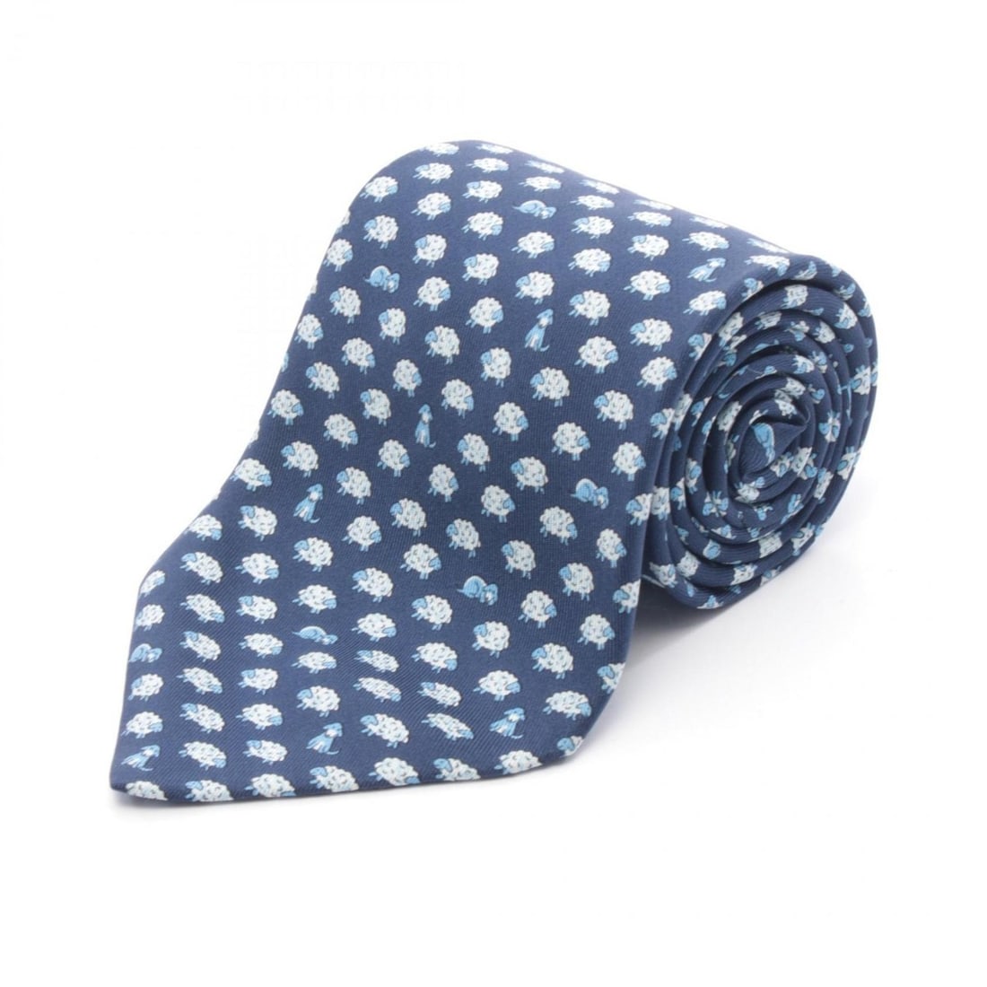 Hermès HERMES Silk Tie for Men, Navy Blue, 5209IA (1 of 16)