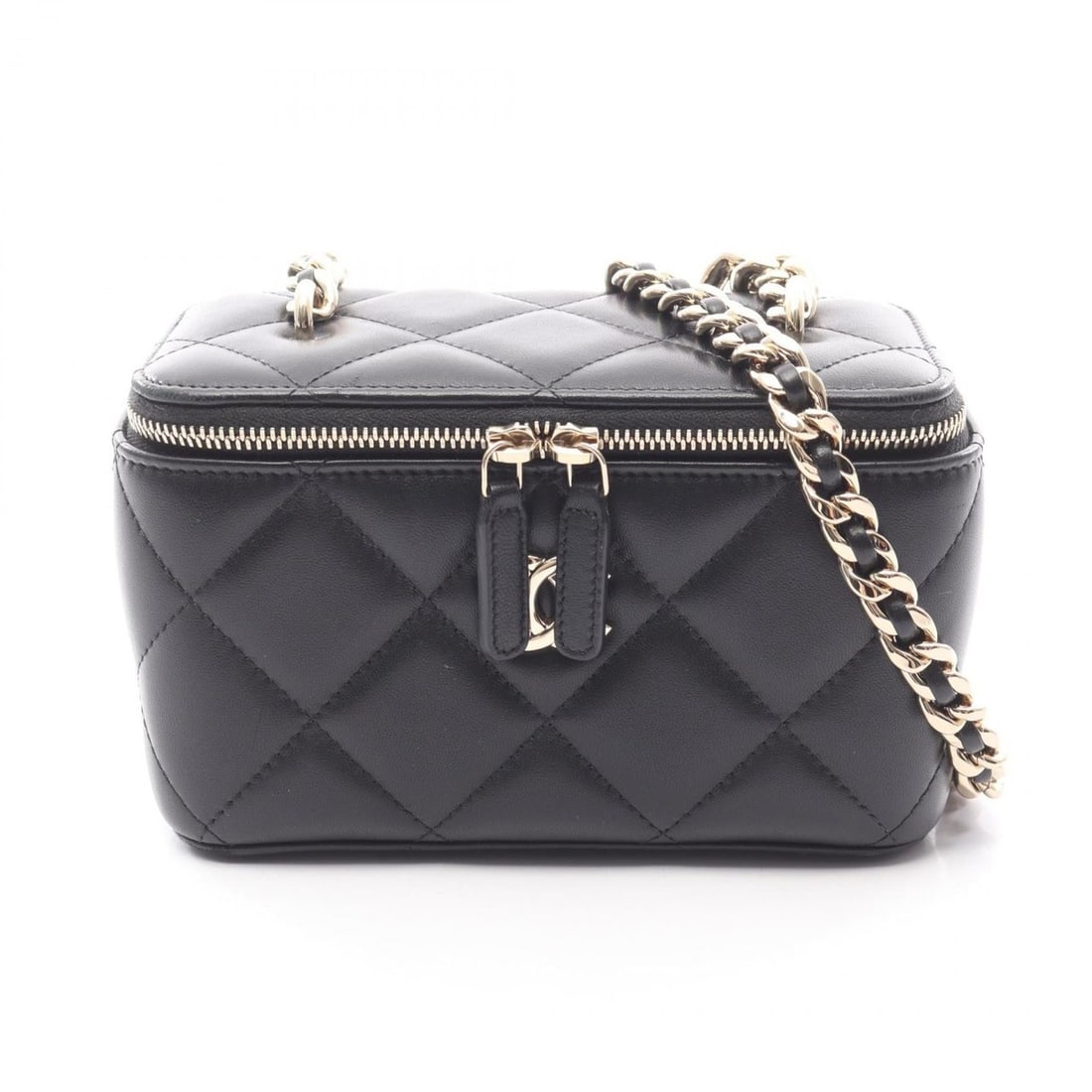 CHANEL Matelasse Vanity Bag Shoulder Handbag Lambskin (Sheep Leather) Women's Black (1 of 15)